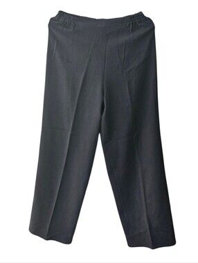 Dušan 100% Wool High Rise Wide Leg Black Trousers Made In Italy